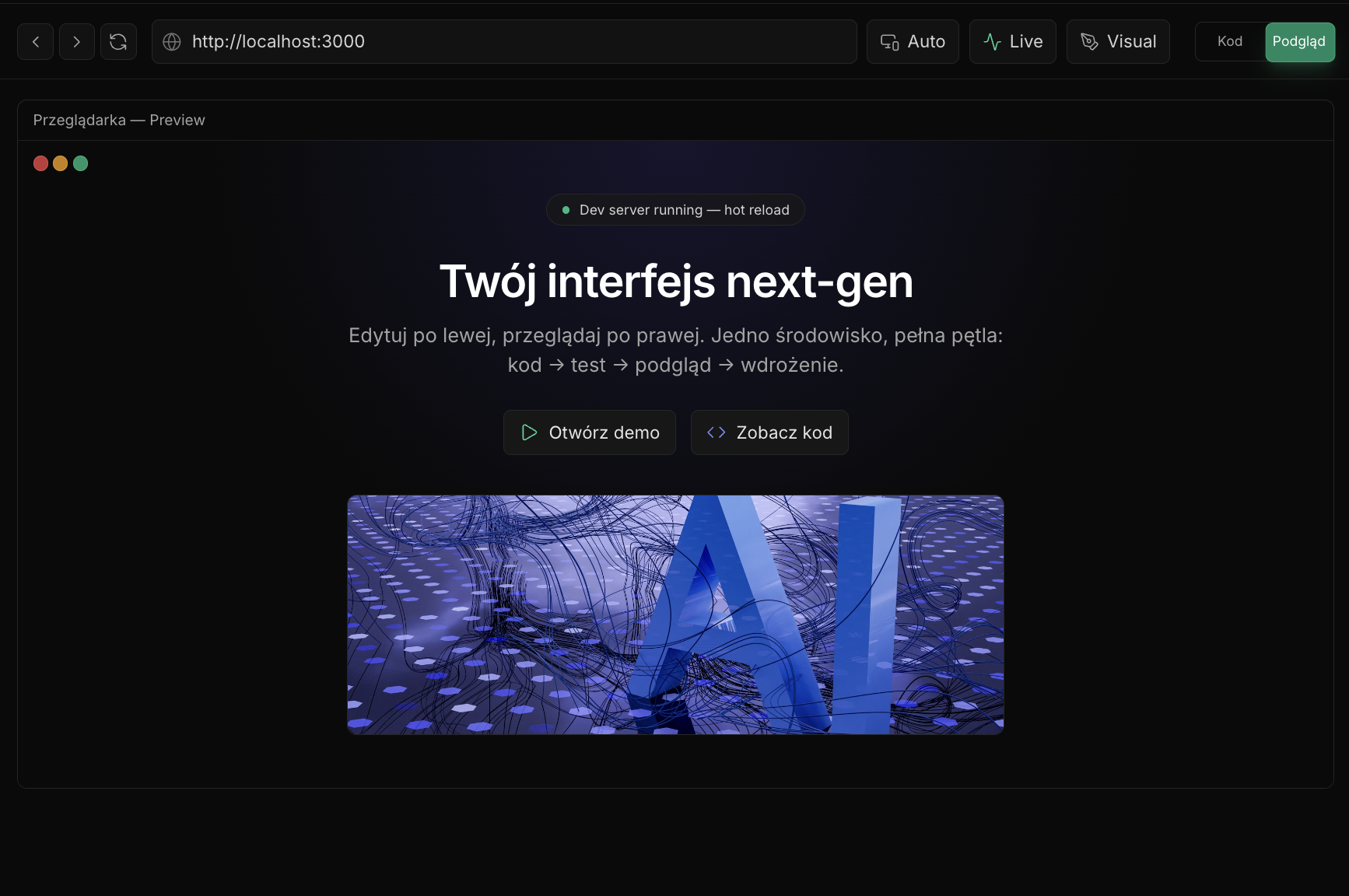 Browser with integrated console